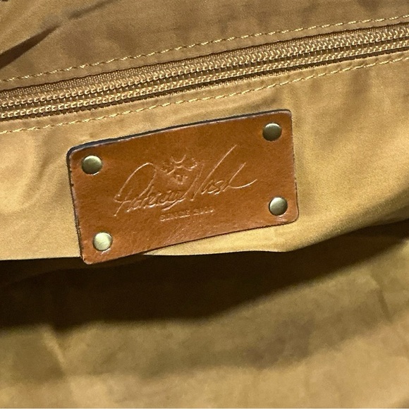 Patricia Nash Silvi Tote Coral Bouquet Floral Leather Trim Travel Work - Picture 15 of 16